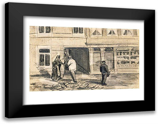 The Bakery in de Geest, 1882 28x22 Black Modern Wood Framed Art Print Poster by Van Gogh, Vincent
