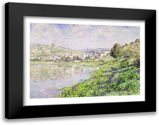 Vetheuil, 1879 28x22 Black Modern Wood Framed Art Print Poster by Monet, Claude