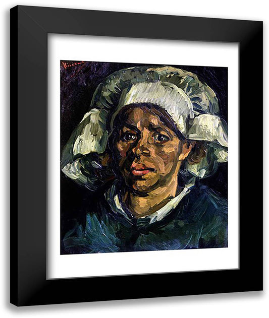 Peasant Woman, 1885 22x28 Black Modern Wood Framed Art Print Poster by Van Gogh, Vincent