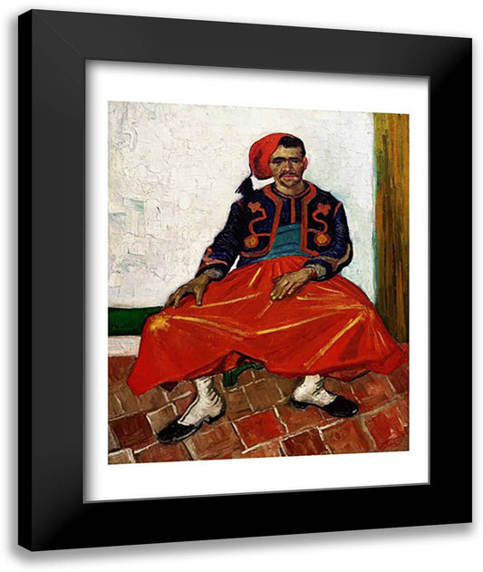 The Zouave, 1888 22x28 Black Modern Wood Framed Art Print Poster by Van Gogh, Vincent