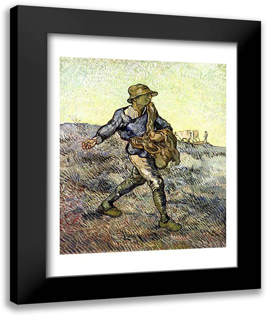 The Sower 22x28 Black Modern Wood Framed Art Print Poster by Van Gogh, Vincent