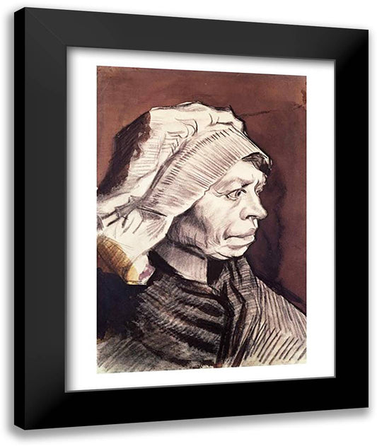 Portrait of a Woman 22x28 Black Modern Wood Framed Art Print Poster by Van Gogh, Vincent