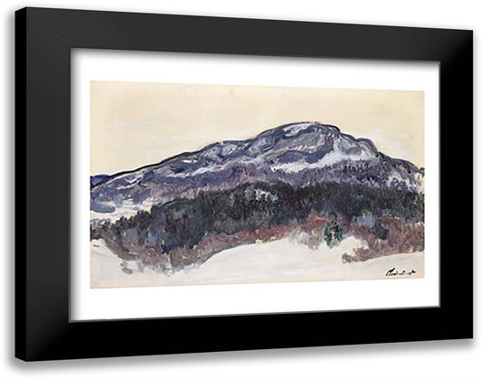 Mount Kolsaas, Norway, 1895 28x22 Black Modern Wood Framed Art Print Poster by Monet, Claude