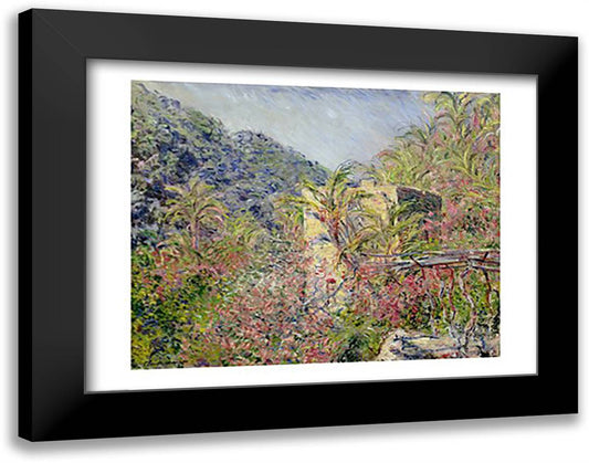 Sasso Valley. Sun Effect, 1884 28x22 Black Modern Wood Framed Art Print Poster by Monet, Claude
