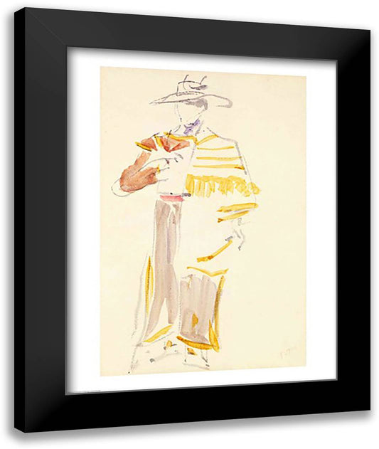 The Mexican, 1862 22x28 Black Modern Wood Framed Art Print Poster by Manet, Edouard