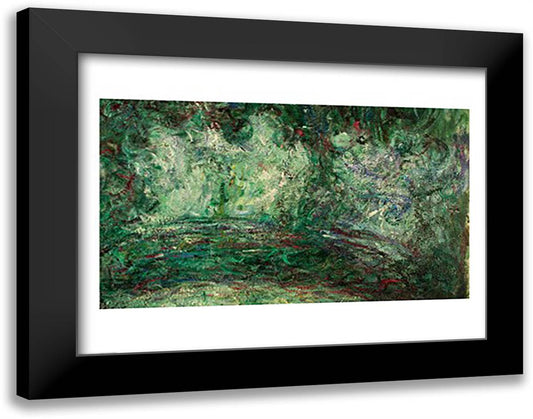 The Japanese Bridge, detail, 1918-19 28x22 Black Modern Wood Framed Art Print Poster by Monet, Claude