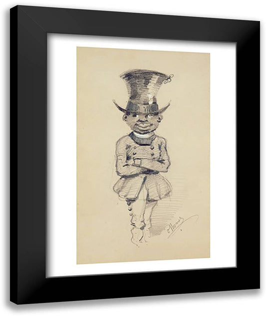 Groom in a top hat, 1857 22x28 Black Modern Wood Framed Art Print Poster by Monet, Claude