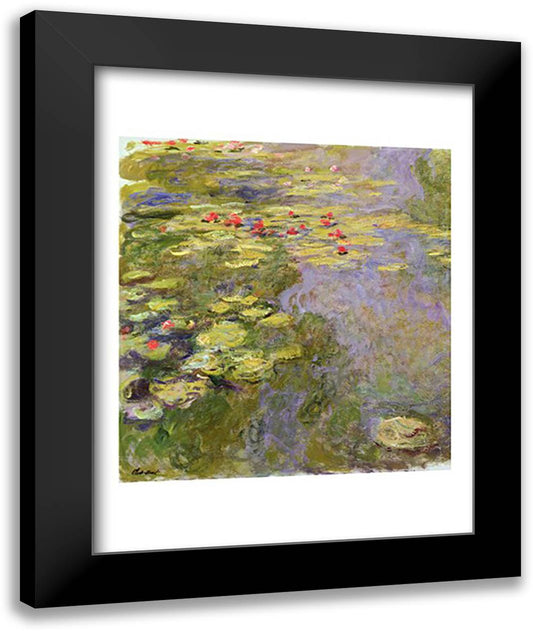 The Waterlily Pond, 1917-19 22x28 Black Modern Wood Framed Art Print Poster by Monet, Claude