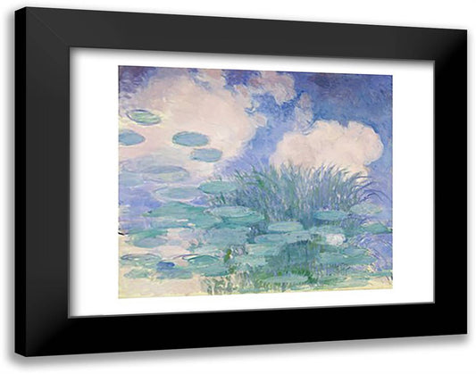 Waterlilies, 1914-17 28x22 Black Modern Wood Framed Art Print Poster by Monet, Claude