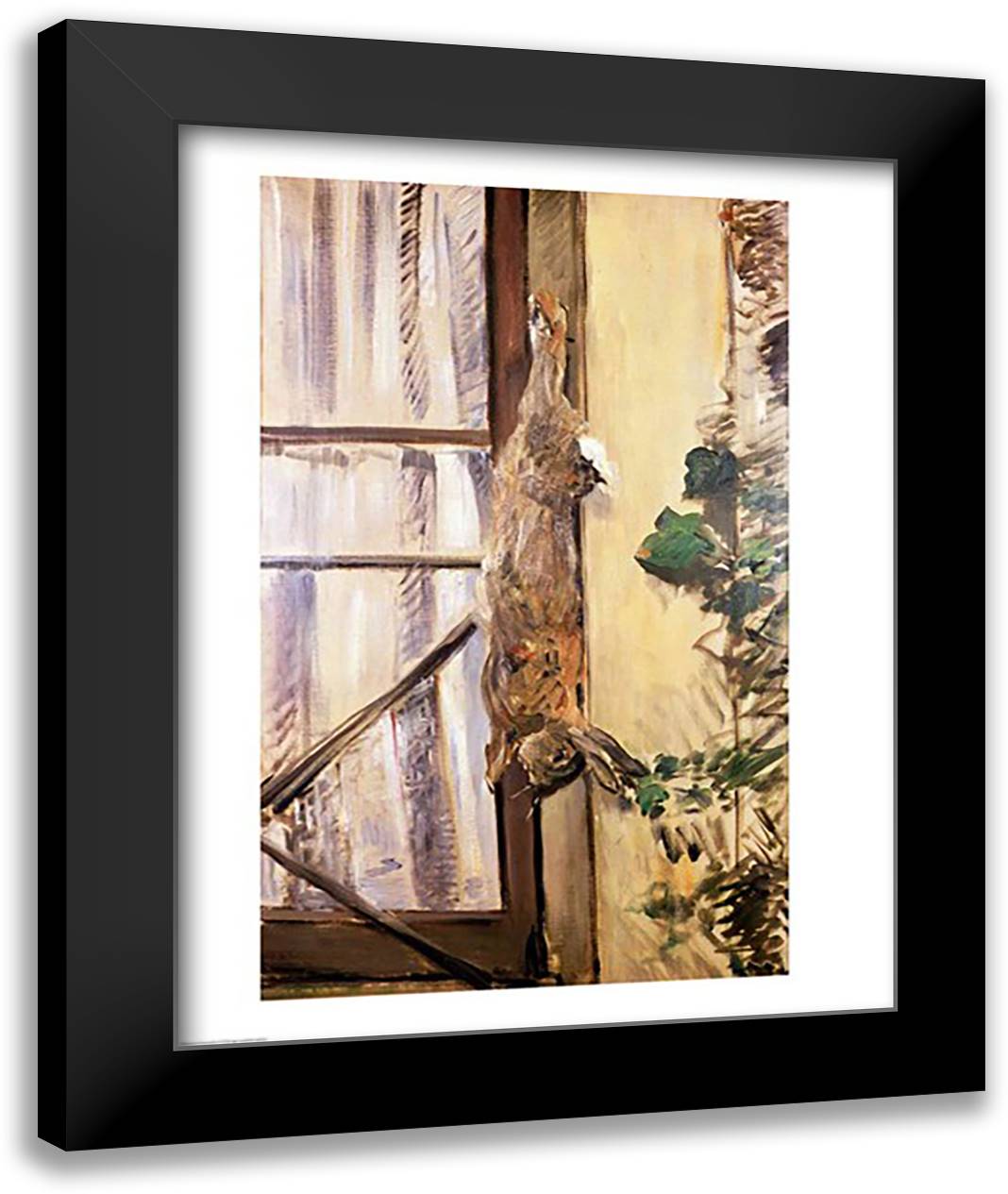 The Rabbit, 1881 22x28 Black Modern Wood Framed Art Print Poster by Manet, Edouard