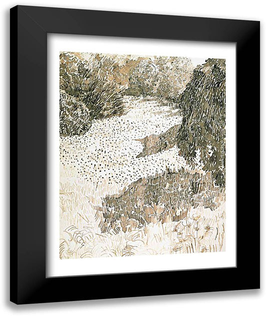 The Corner of the Park, 1888 22x28 Black Modern Wood Framed Art Print Poster by Van Gogh, Vincent