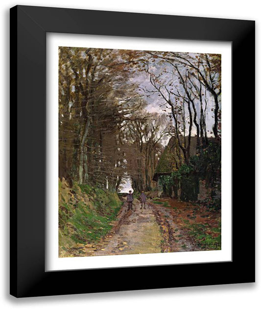 Path in Normandy 22x28 Black Modern Wood Framed Art Print Poster by Monet, Claude