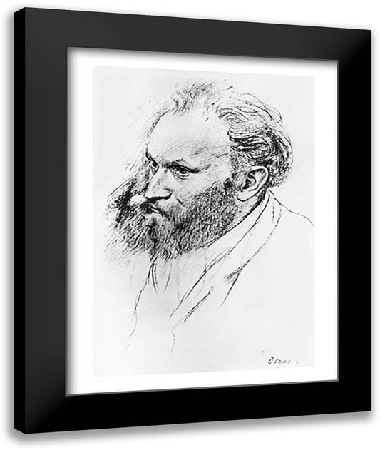 Portrait of Edouard Manet 22x28 Black Modern Wood Framed Art Print Poster by Degas, Edgar