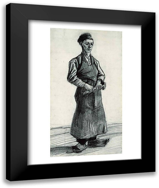 The Young Blacksmith, 1882 22x28 Black Modern Wood Framed Art Print Poster by Van Gogh, Vincent