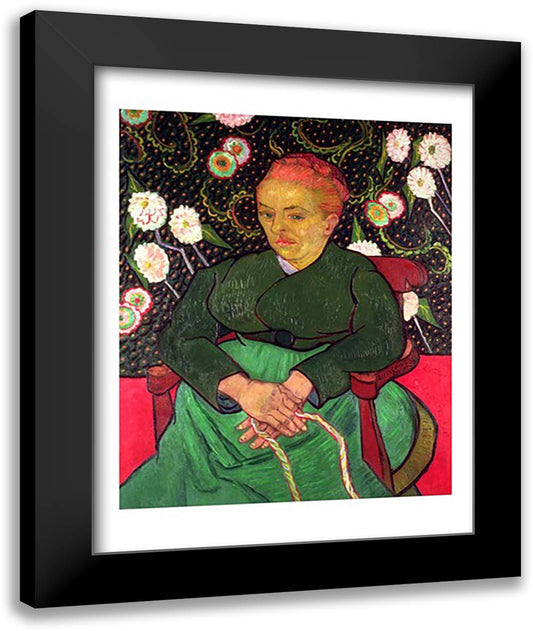La Berceuse 22x28 Black Modern Wood Framed Art Print Poster by Van Gogh, Vincent