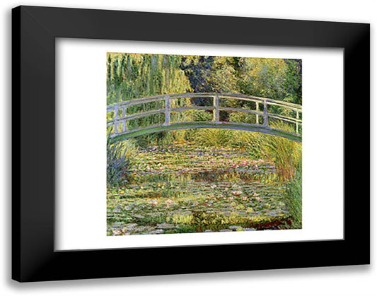 Waterlily Pond, 1899 28x22 Black Modern Wood Framed Art Print Poster by Monet, Claude
