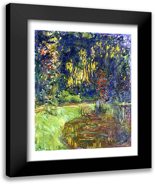 Garden of Giverny, 1923 22x28 Black Modern Wood Framed Art Print Poster by Monet, Claude