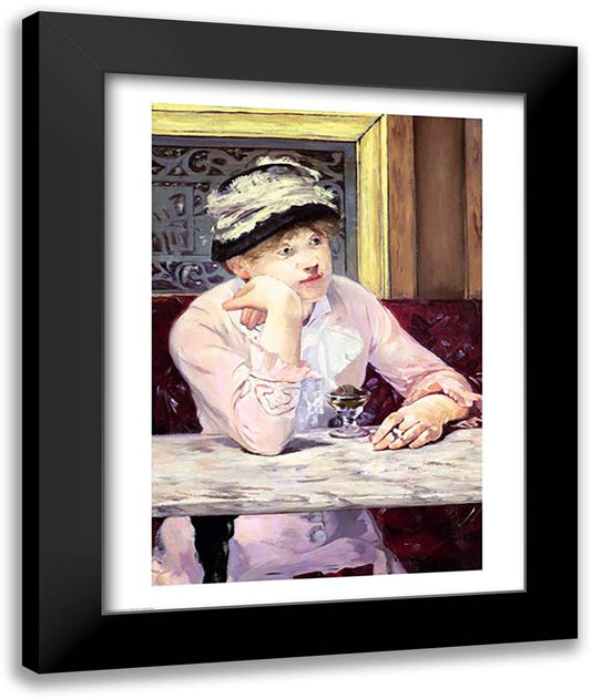 The Plum, 1878 22x28 Black Modern Wood Framed Art Print Poster by Manet, Edouard