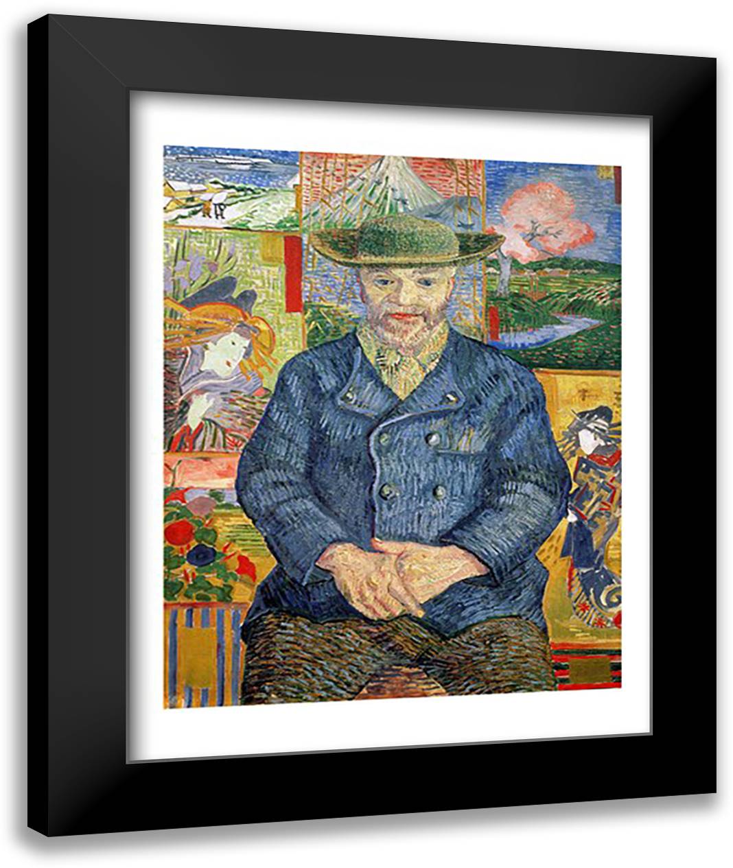 Pere Tanguy 22x28 Black Modern Wood Framed Art Print Poster by Van Gogh, Vincent