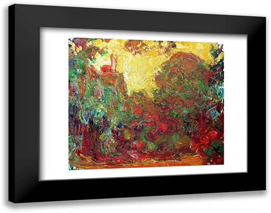 The House at Giverny, 1922 28x22 Black Modern Wood Framed Art Print Poster by Monet, Claude