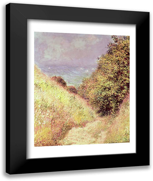 Chemin de la Cavee, Pourville, 1882 22x28 Black Modern Wood Framed Art Print Poster by Monet, Claude
