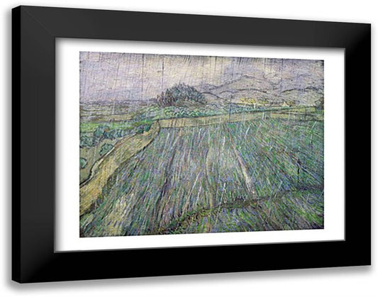 The Thunder Storm 28x22 Black Modern Wood Framed Art Print Poster by Van Gogh, Vincent