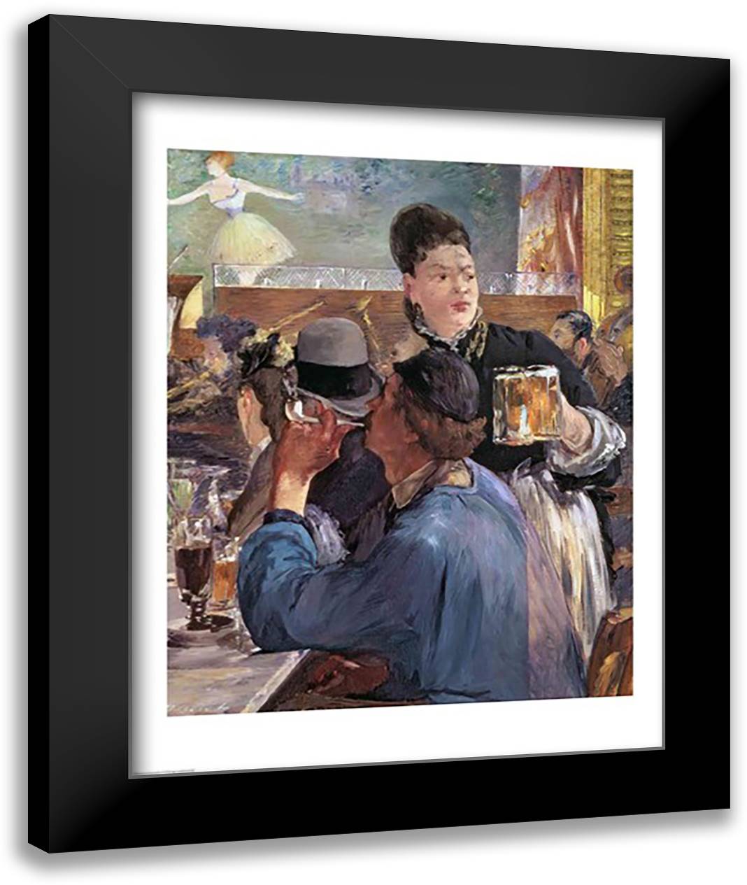 Corner of a Cafe-Concert, 1878-80 22x28 Black Modern Wood Framed Art Print Poster by Manet, Edouard