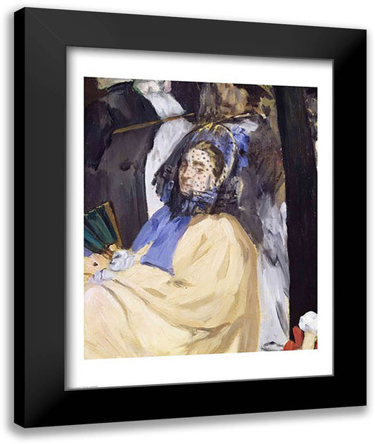 Music in the Tuileries Gardens 22x28 Black Modern Wood Framed Art Print Poster by Manet, Edouard