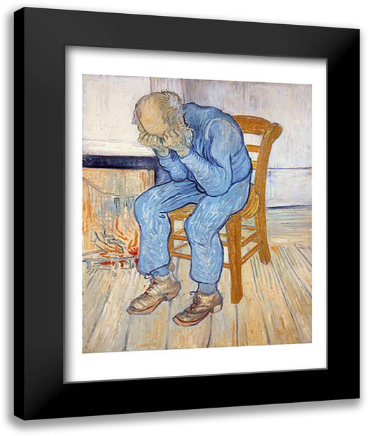 Old Man in Sorrow 22x28 Black Modern Wood Framed Art Print Poster by Van Gogh, Vincent
