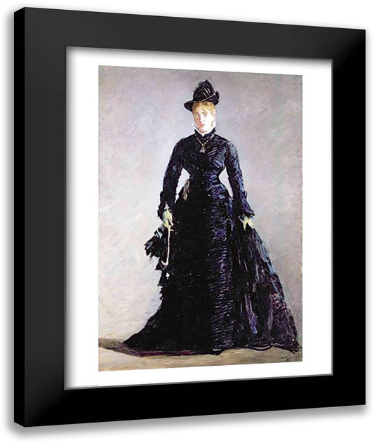 A Parisian Lady 22x28 Black Modern Wood Framed Art Print Poster by Manet, Edouard
