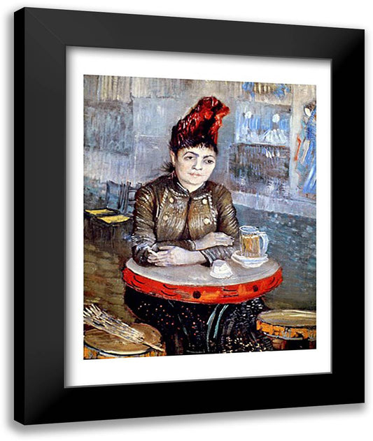 Woman in the 'Cafe Tambourin', 1887 22x28 Black Modern Wood Framed Art Print Poster by Van Gogh, Vincent