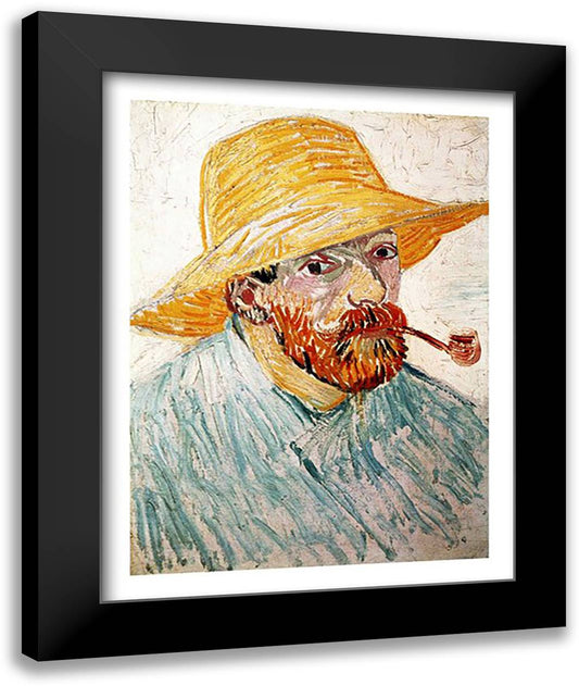 Self Portrait, 1888 22x28 Black Modern Wood Framed Art Print Poster by Van Gogh, Vincent