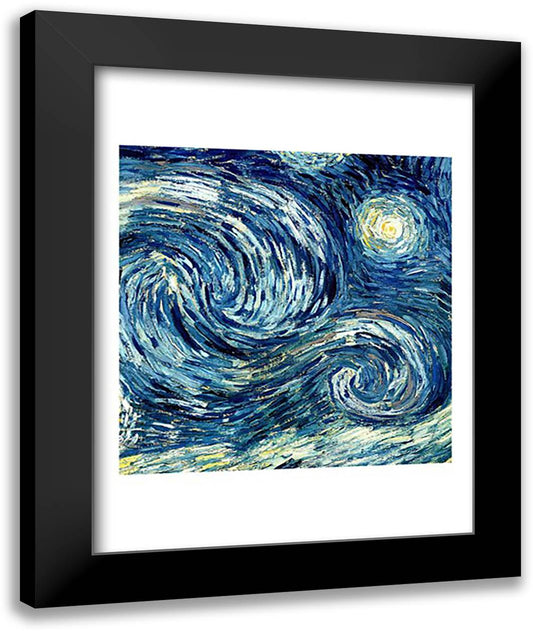 The Starry Night, June 1889 22x28 Black Modern Wood Framed Art Print Poster by Van Gogh, Vincent