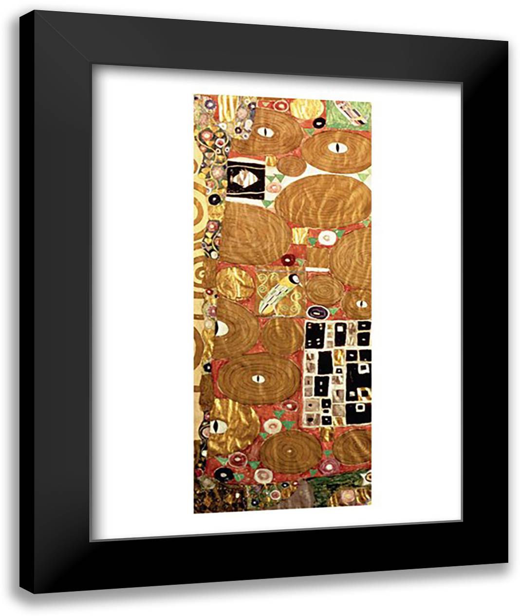 Fulfilment (detail) 22x28 Black Modern Wood Framed Art Print Poster by Klimt, Gustav