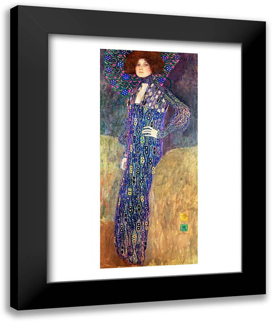 Emilie Floege 22x28 Black Modern Wood Framed Art Print Poster by Klimt, Gustav