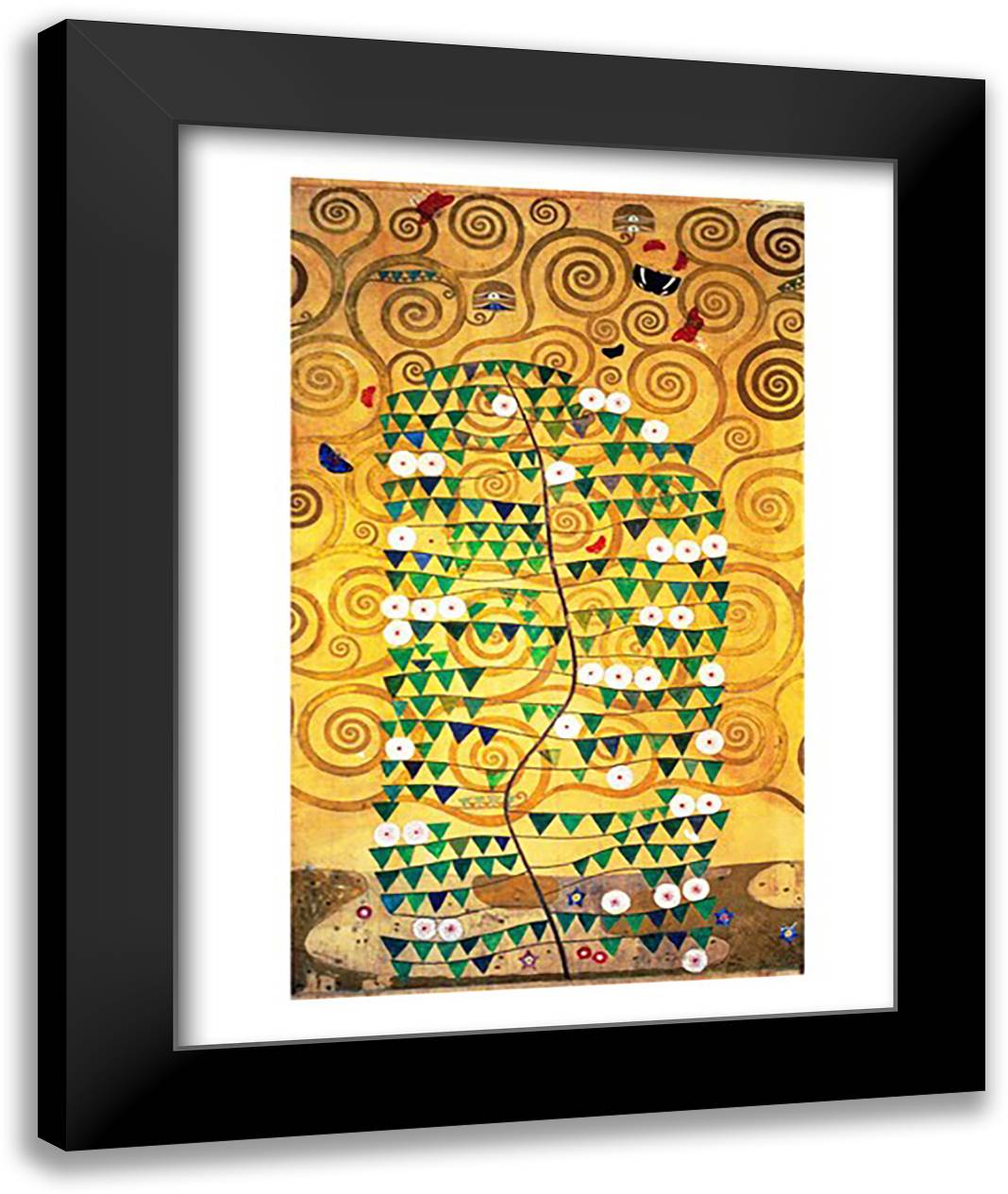 Tree of Life 22x28 Black Modern Wood Framed Art Print Poster by Klimt, Gustav