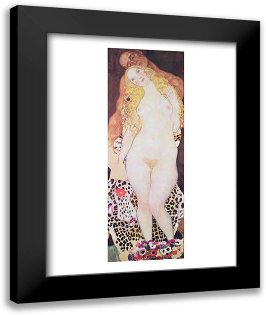 Adam and Eve, 1917-18 22x28 Black Modern Wood Framed Art Print Poster by Klimt, Gustav