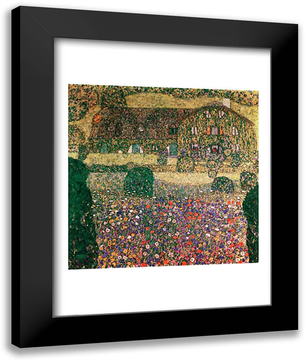 Country House by the Attersee, c.1914 22x28 Black Modern Wood Framed Art Print Poster by Klimt, Gustav