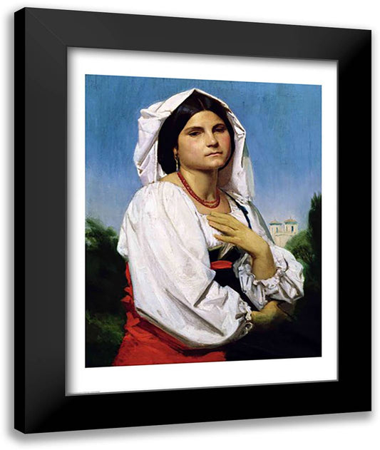 Therese 22x28 Black Modern Wood Framed Art Print Poster by Bouguereau, William Adolphe