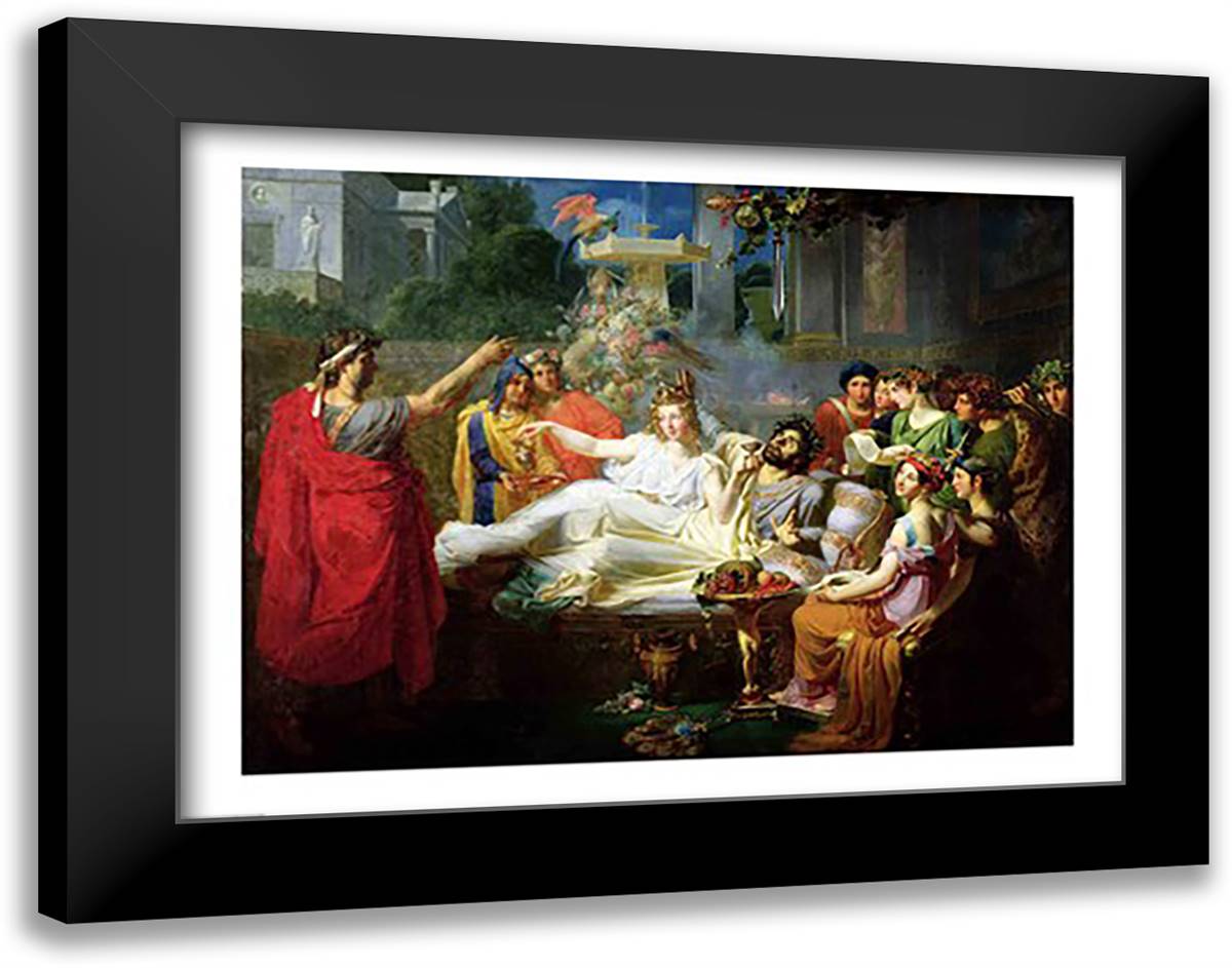 Macbeth 28x22 Black Modern Wood Framed Art Print Poster by Chasseriau, Theodore