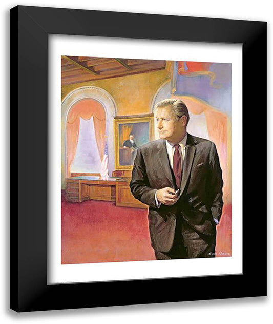 Governor Nelson A. Rockefeller 22x28 Black Modern Wood Framed Art Print Poster