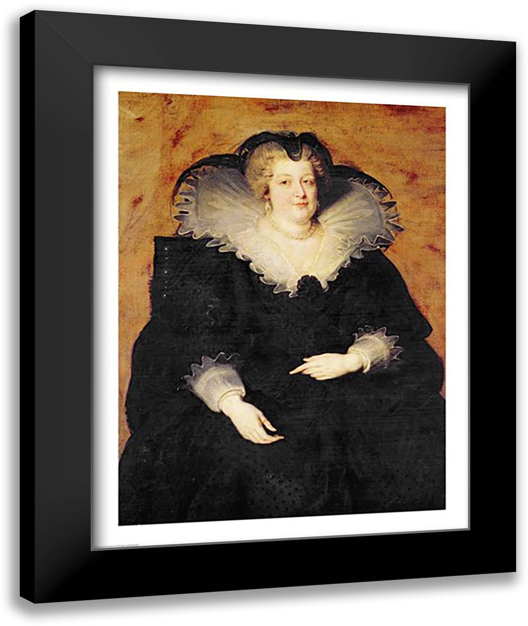 Marie de Medici, 1622 22x28 Black Modern Wood Framed Art Print Poster by Rubens, Peter Paul