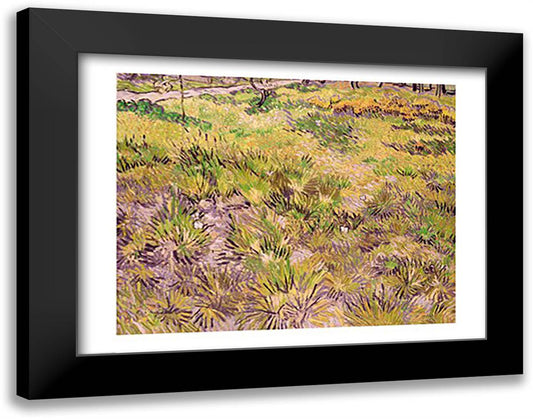 Meadow with Butterflies, 1890 28x22 Black Modern Wood Framed Art Print Poster by Van Gogh, Vincent