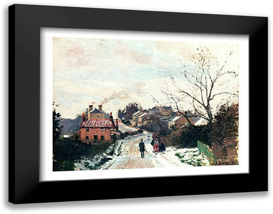 Fox hill, Upper Norwood, 1870 28x22 Black Modern Wood Framed Art Print Poster by Pissarro, Camille