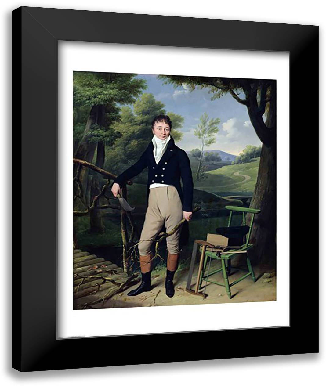 Portrait of a Man 22x28 Black Modern Wood Framed Art Print Poster by Boilly, Louis-Leopold