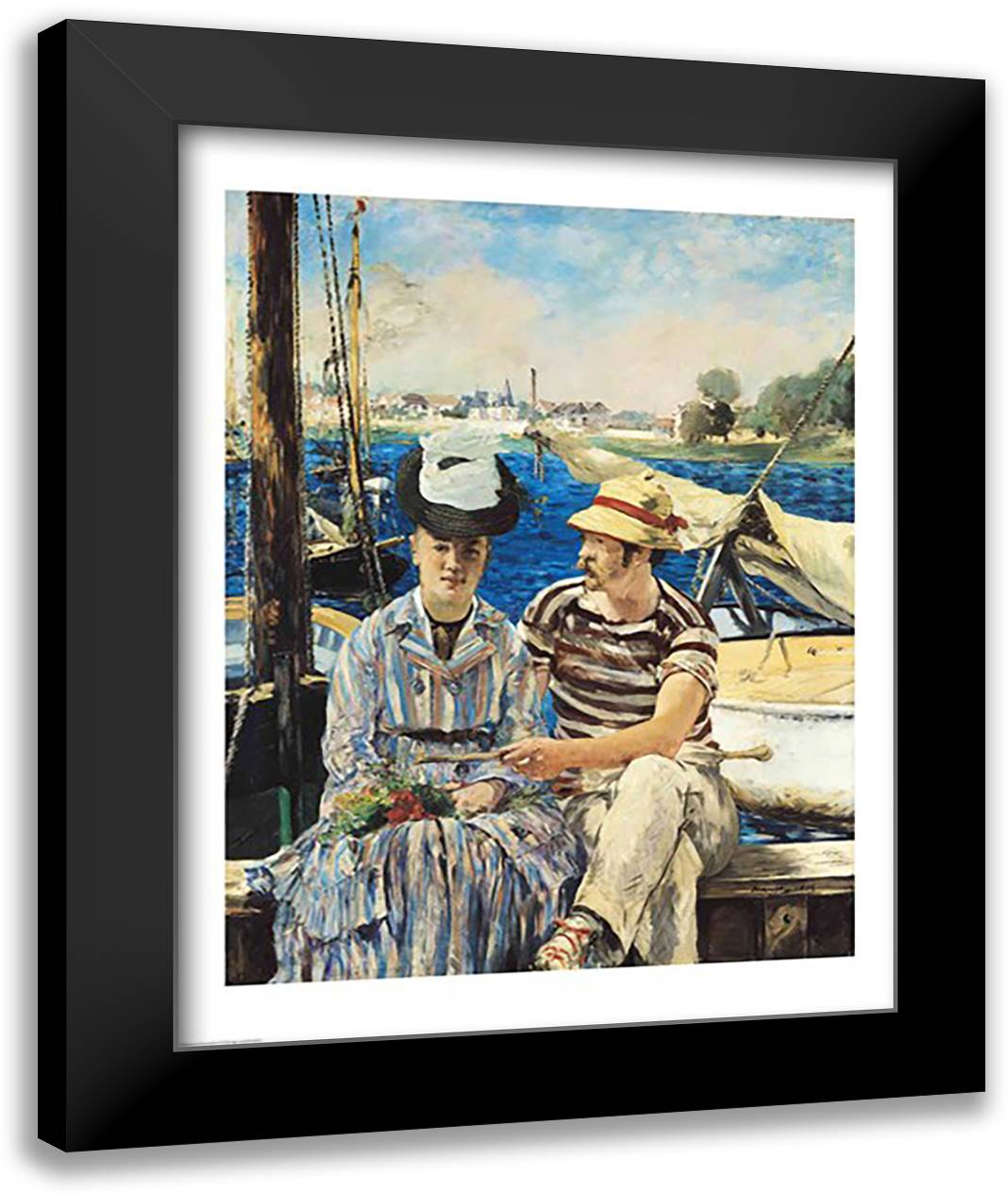 Argenteuil, 1874 22x28 Black Modern Wood Framed Art Print Poster by Manet, Edouard