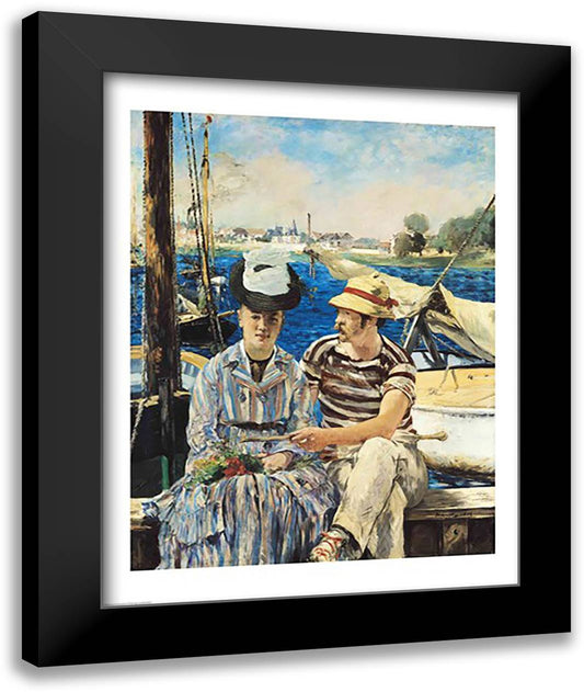 Argenteuil, 1874 22x28 Black Modern Wood Framed Art Print Poster by Manet, Edouard