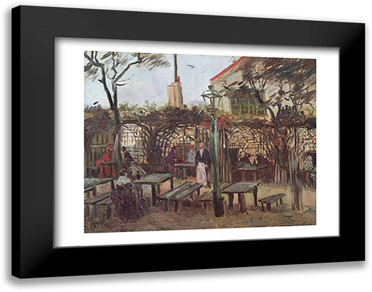 Pleasure Gardens at Montmartre, 1886 28x22 Black Modern Wood Framed Art Print Poster by Van Gogh, Vincent
