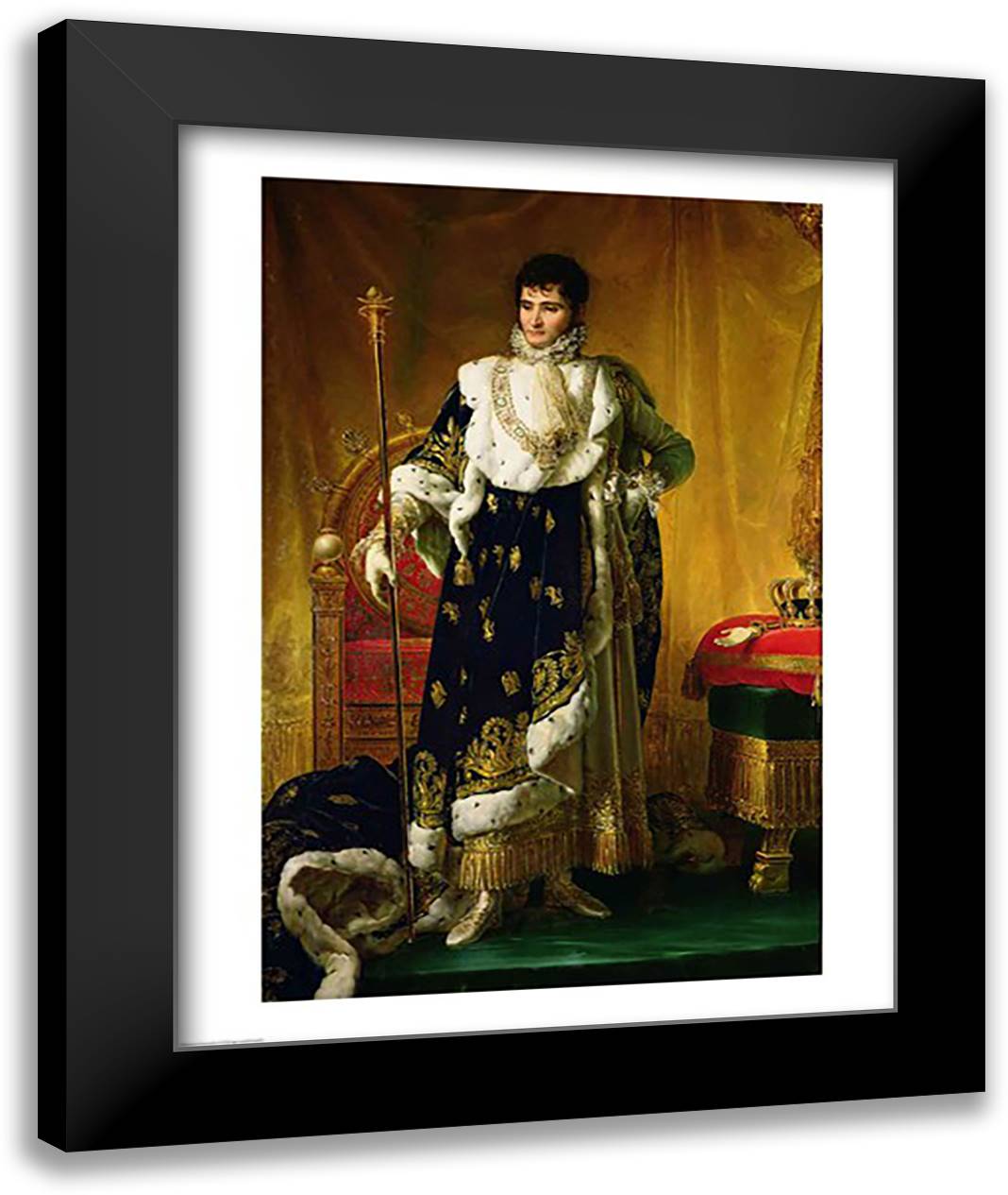 Portrait of Jerome Bonaparte 22x28 Black Modern Wood Framed Art Print Poster by Gerard, Francois