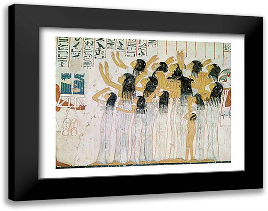 Weeping Women in a Funeral Procession 28x22 Black Modern Wood Framed Art Print Poster